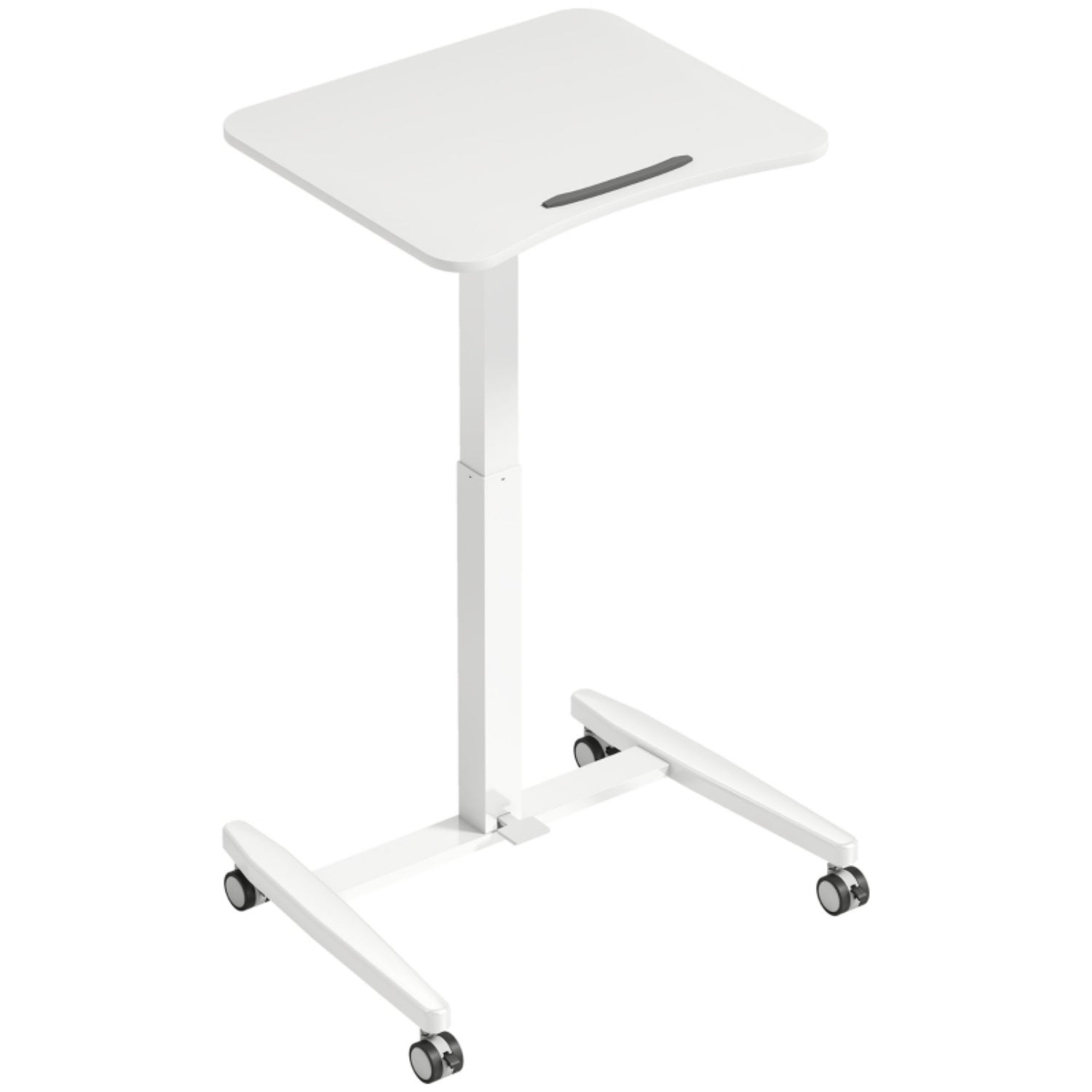 Zit Sta Bureau Verrijdbaar 60x52 cm – In Hoogte Verstelbaar Bureau met Kantelbaar Werkblad