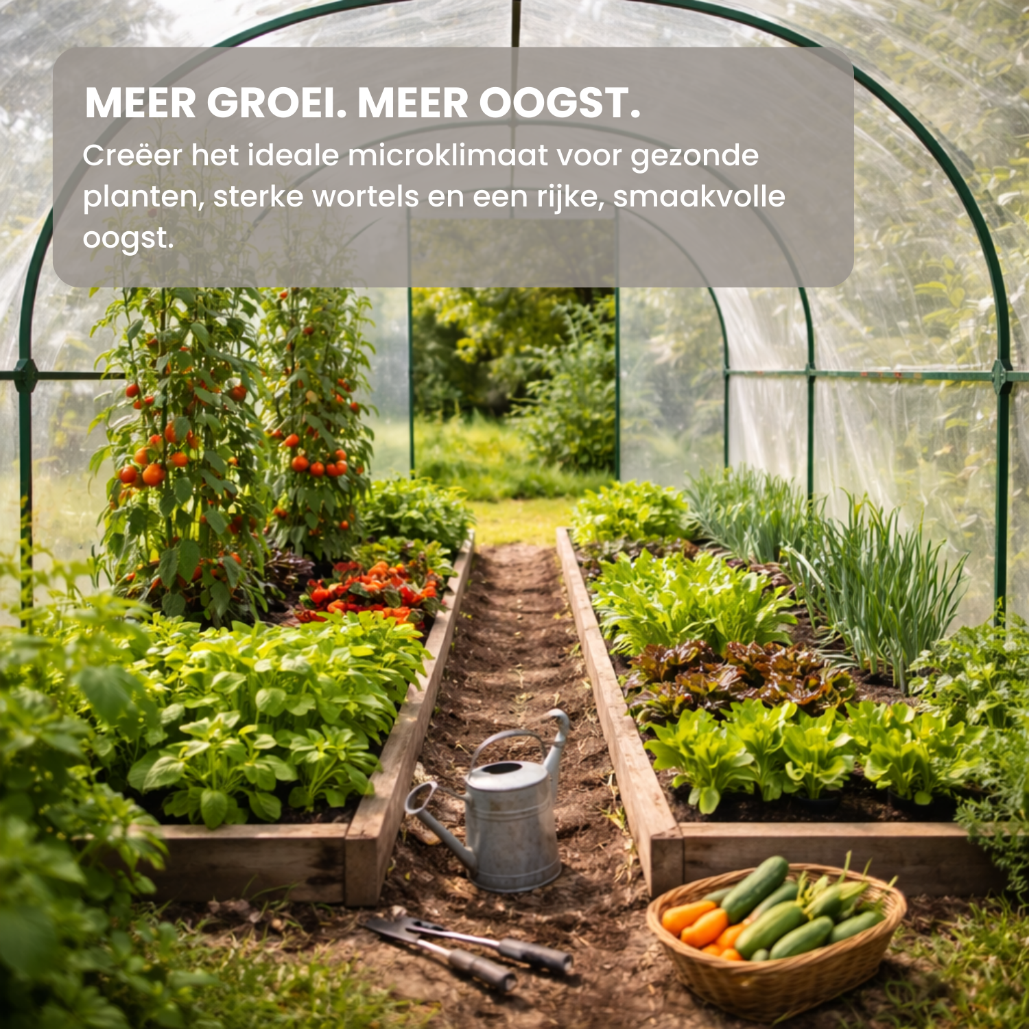 Tunnelkas 400x120x170 cm met Boogdak en Stalen Frame in Transparant