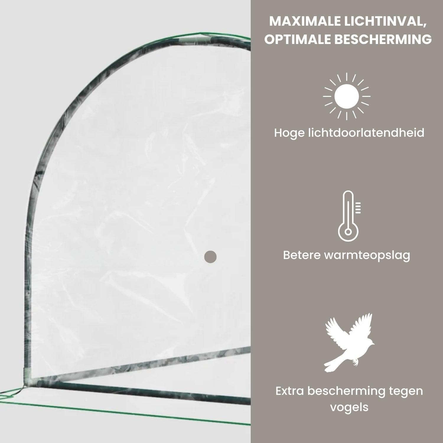 Kweekkas 200x100x80 cm met Roldeur en Stalen Frame in Groen