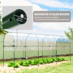 Tunnelkas 400x120x170 cm met Boogdak en Stalen Frame in Transparant