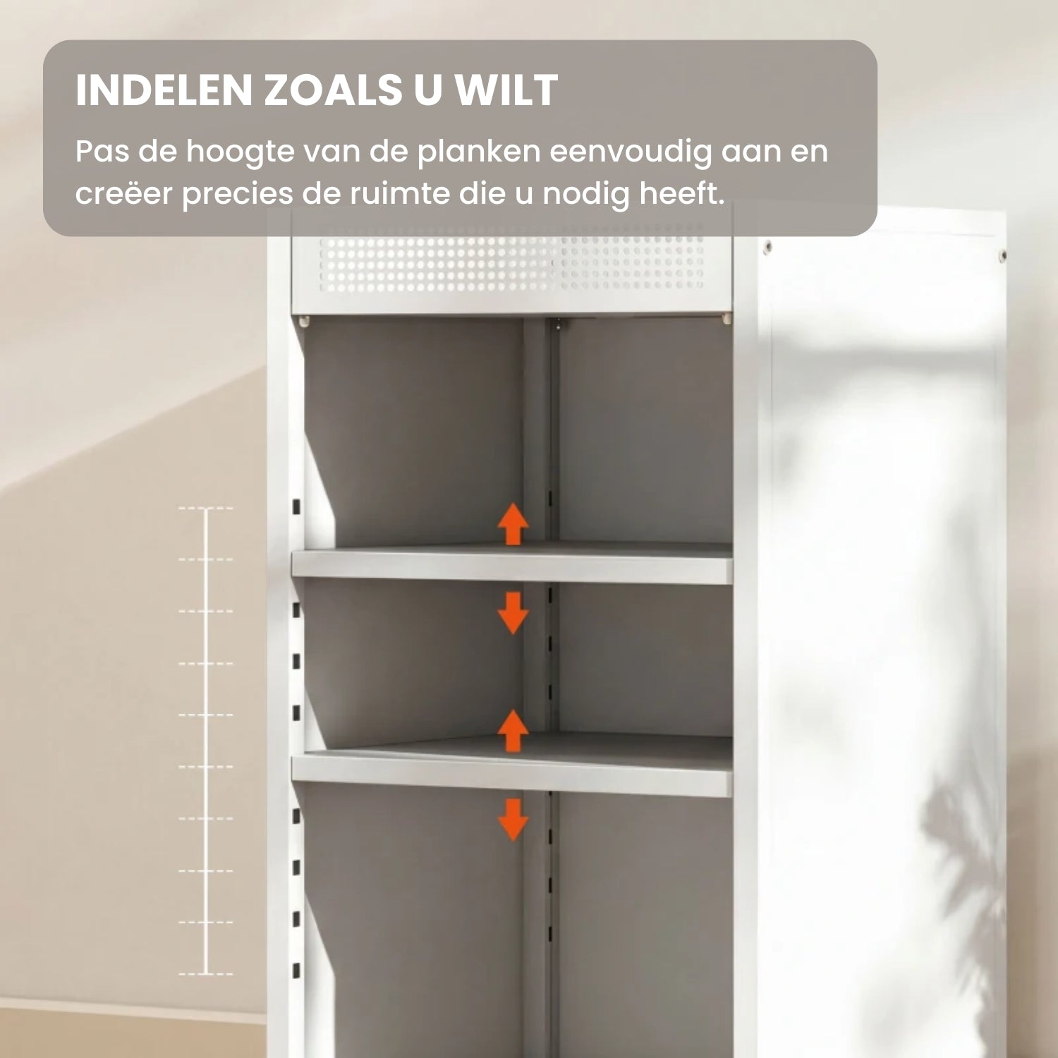 Boekenkast op Wielen met Verstelbare Planken en Bovenkorf 35x34x69,5 cm in Wit