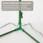 Kweekkas 200x100x80 cm met Roldeur en Stalen Frame in Groen