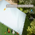 Kippenren 300x170x190 cm met Dakzeil en Stalen Frame