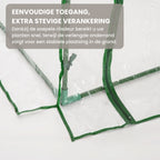 Kweekkas 200x100x80 cm met Roldeur en Stalen Frame in Groen