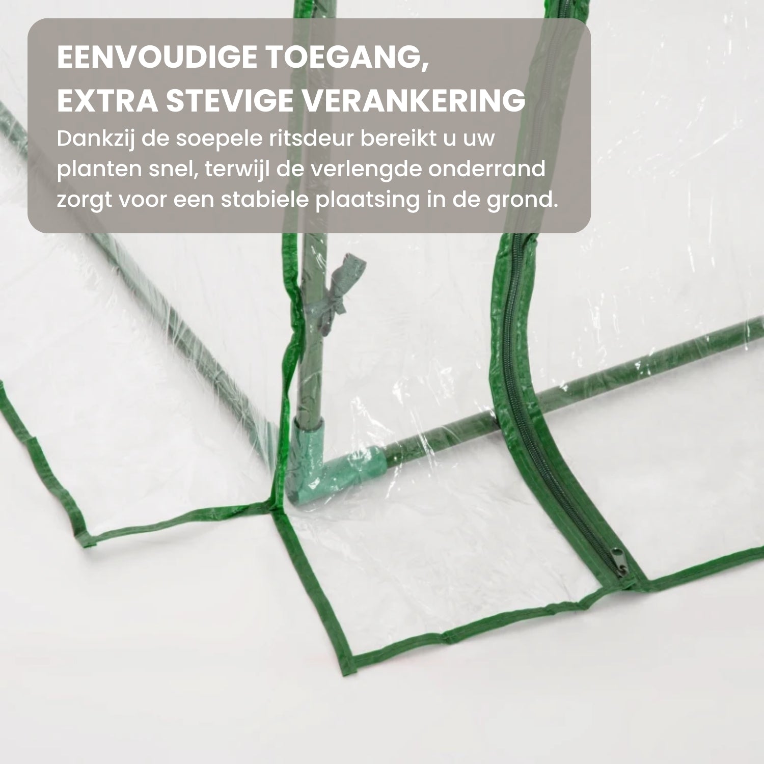 Kweekkas 200x100x80 cm met Roldeur en Stalen Frame in Groen