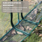Kweekkas 350x100x80 cm met Roldeur en Stalen Frame in Groen