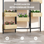 Plantenstandaard met 6 Plantenbakken 116x20x112 cm