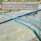 Kweekkas 350x100x80 cm met Roldeur en Stalen Frame in Groen