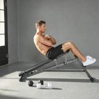 Verstelbare Halterbank met 6-Standen Rugleuning en 3-Standen Zitting in Zwart