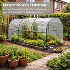 Tunnelkas 400x120x170 cm met Boogdak en Stalen Frame in Transparant